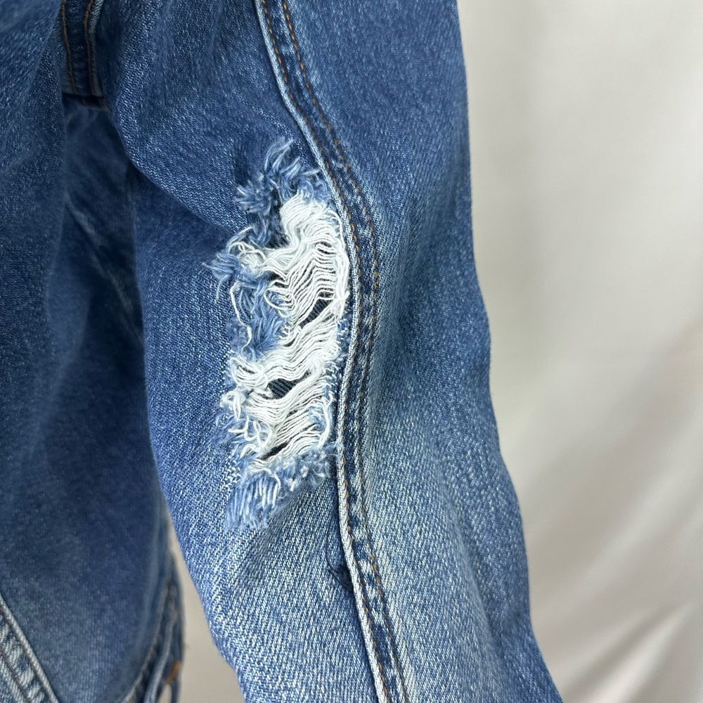 Prosperity Distressed Blue Denim Jacket Size XL - Picture 7 of 10
